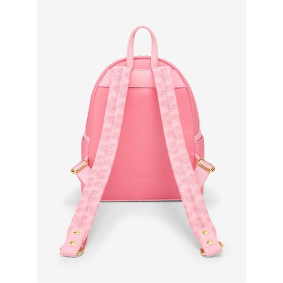 Loungefly Disney Beauty and the Beast Pink Roses Mini Backpack